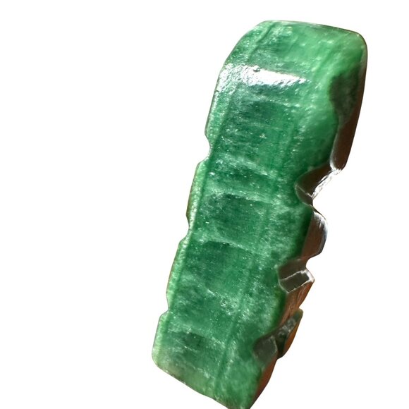 Vintage Jade or Malachite Cocktail Picks Set of 5 – Carved Stone Cocktail Picks - Picture 7 of 7